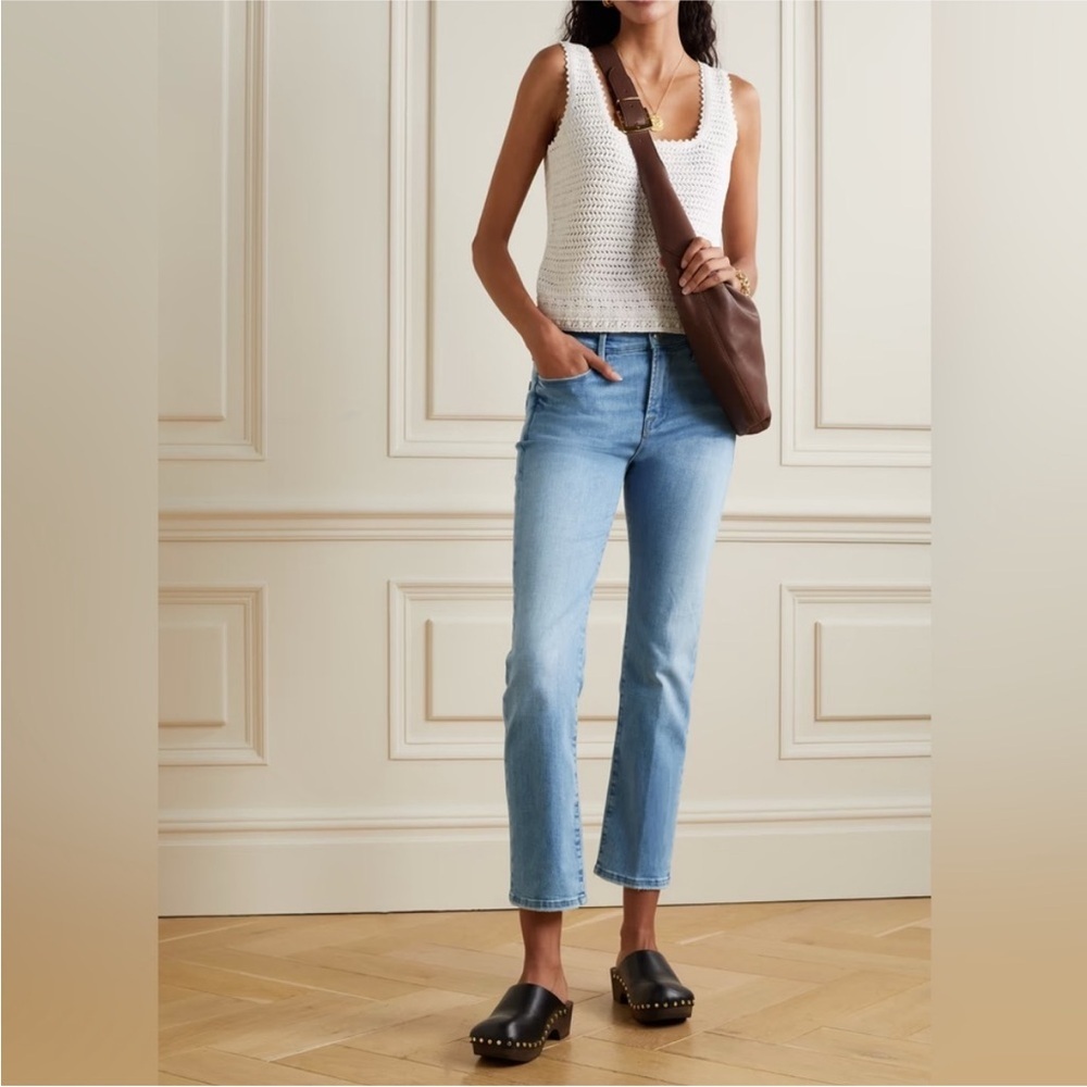 FRAME Le High straight-leg jeans Light Sz 25 $311 EUC Light Wash
